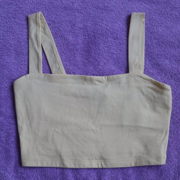 Forever 21 Yellow Crop Top Size M - Picture 1 of 8